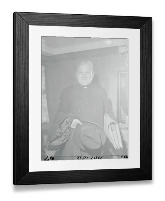 Framed Print : Archbishop Richard J. Cushing Posing with Hat and Coat Framed Print : Archbishop Richard J. Cushing Posing with Hat and Coat