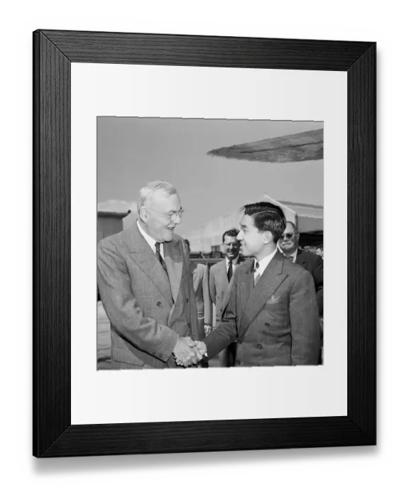 Framed Print : John Foster Dulles and Prince Akihito Framed Print : John Foster Dulles and Prince Akihito