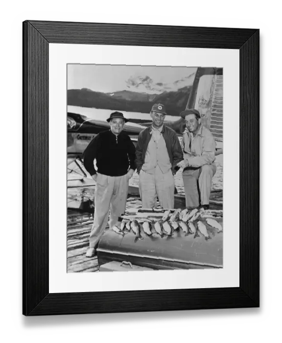 Framed Print : Golfer Ben Hogan with Friends after Fishing