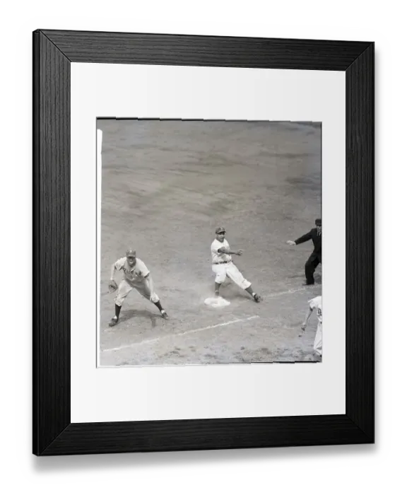 Framed Print : Roy Campanella Safe On First Base Framed Print : Roy Campanella Safe On First Base
