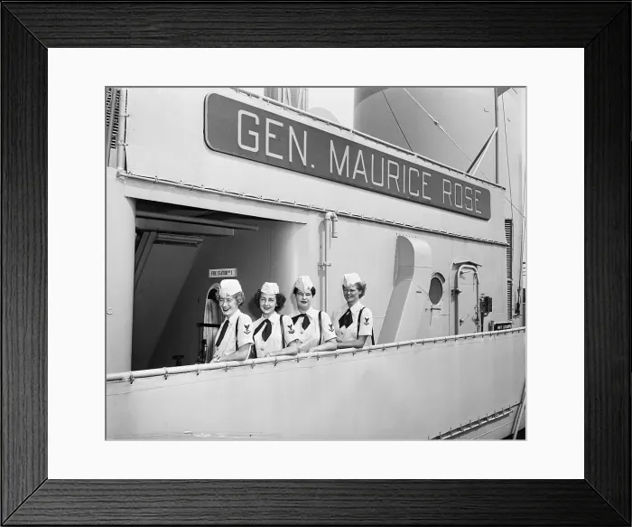 Framed Print : WAVES Stationed Aboard Transport Ship Framed Print : WAVES Stationed Aboard Transport Ship