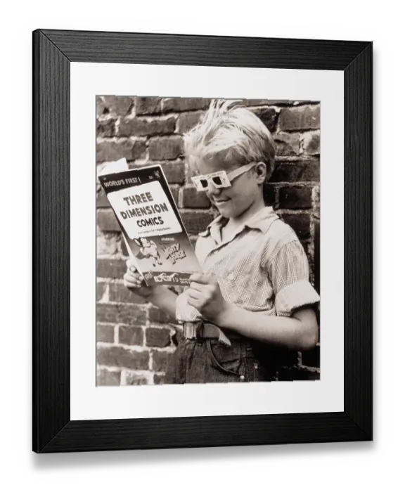 Framed Print : Mighty Mouse Comics in 3-D! Framed Print : Mighty Mouse Comics in 3-D!