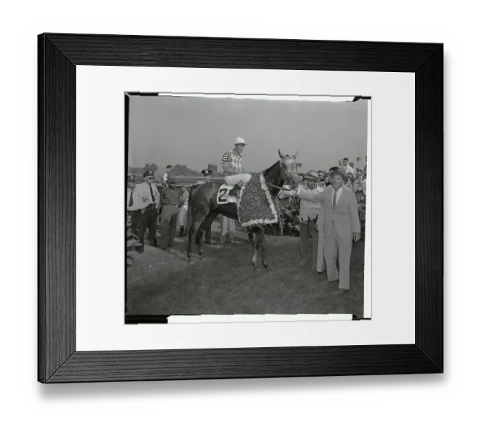 Framed Print : Eddie Arcaro Sitting on Native Dancer Framed Print : Eddie Arcaro Sitting on Native Dancer