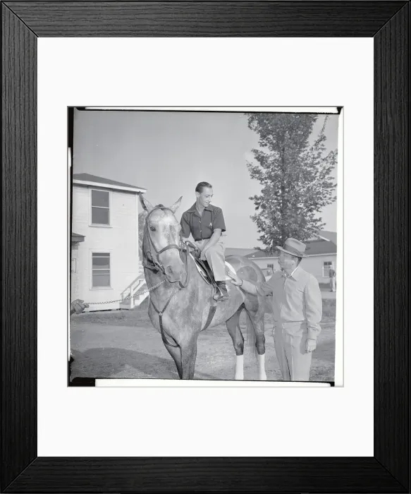 Framed Print : Eddie Arcaro Riding Horse Framed Print : Eddie Arcaro Riding Horse