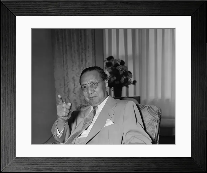 Framed Print : President Elpidio Quirino Talking to the Press Framed Print : President Elpidio Quirino Talking to the Press