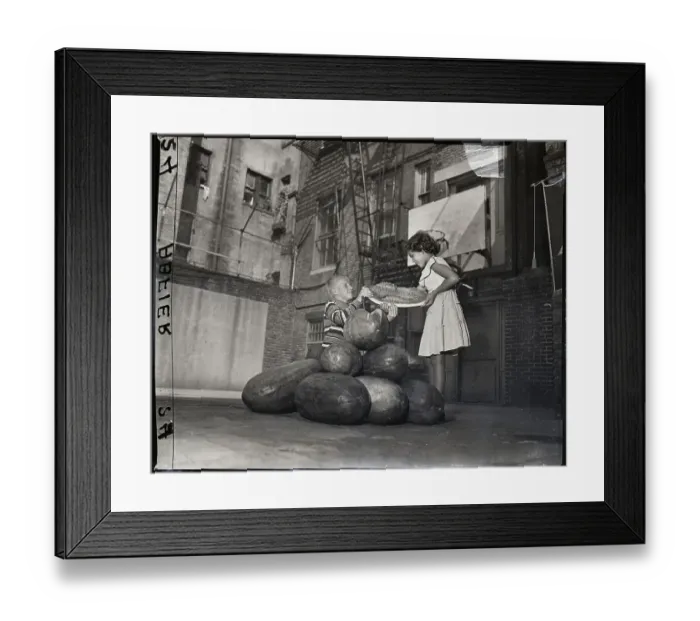 Framed Print : Children Eating Watermelon Framed Print : Children Eating Watermelon