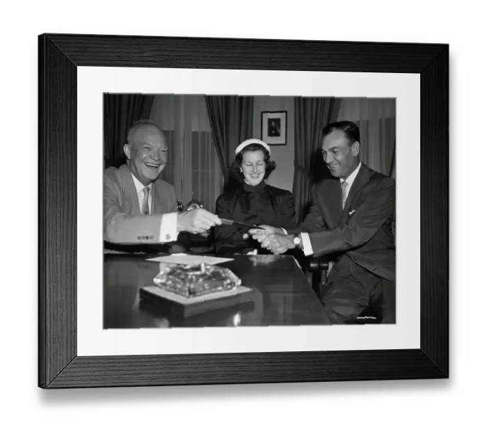 Framed Print : Eisenhower with Mr. and Mrs. Ben Hogan Framed Print : Eisenhower with Mr. and Mrs. Ben Hogan