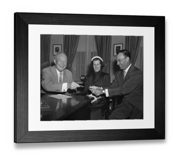 Framed Print : Ben Hogan and Wife with Eisenhower Framed Print : Ben Hogan and Wife with Eisenhower