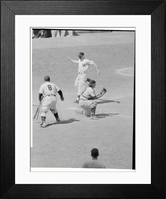 Framed Print : Mickey Mantle Crossing Home plate Framed Print : Mickey Mantle Crossing Home plate