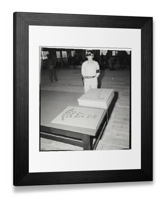 Framed Print : Military Police With Armistice Agreement Framed Print : Military Police With Armistice Agreement