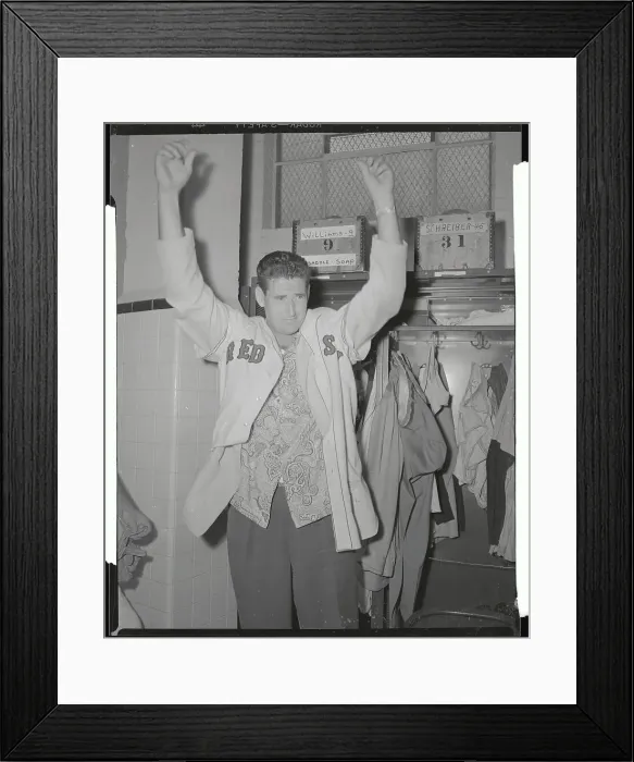 Framed Print : Ted Williams Trying on His Uniform Framed Print : Ted Williams Trying on His Uniform