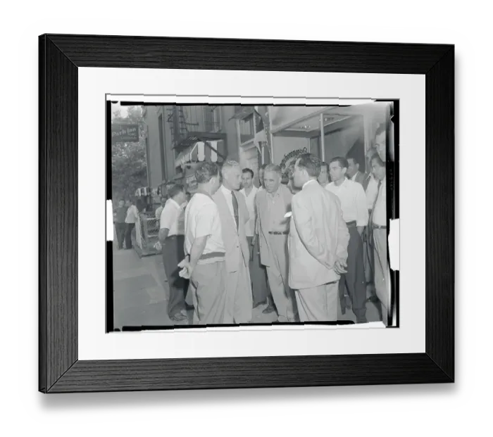 Framed Print : Investigator Conversing with Client Framed Print : Investigator Conversing with Client