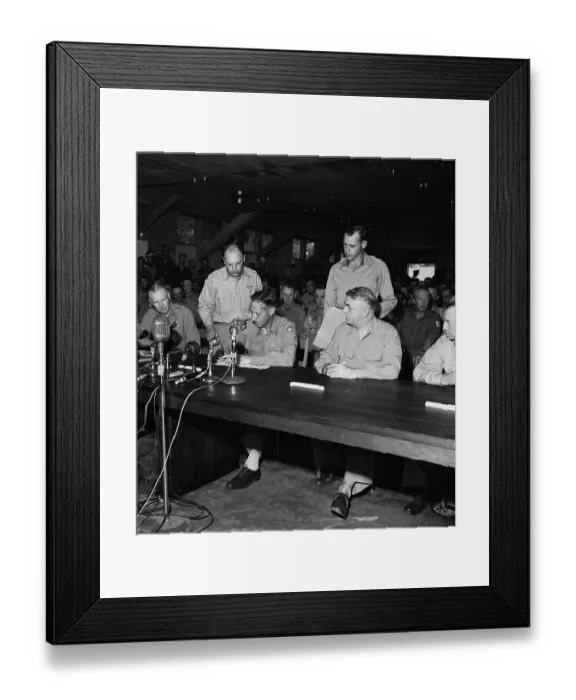 Framed Print : General Clark Signs Korean Truce Framed Print : General Clark Signs Korean Truce