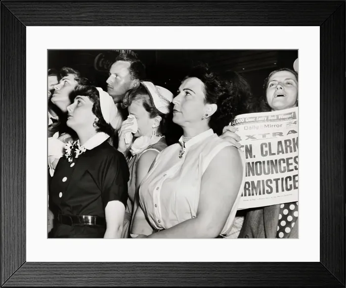Framed Print : Korean War Armistice Announcement