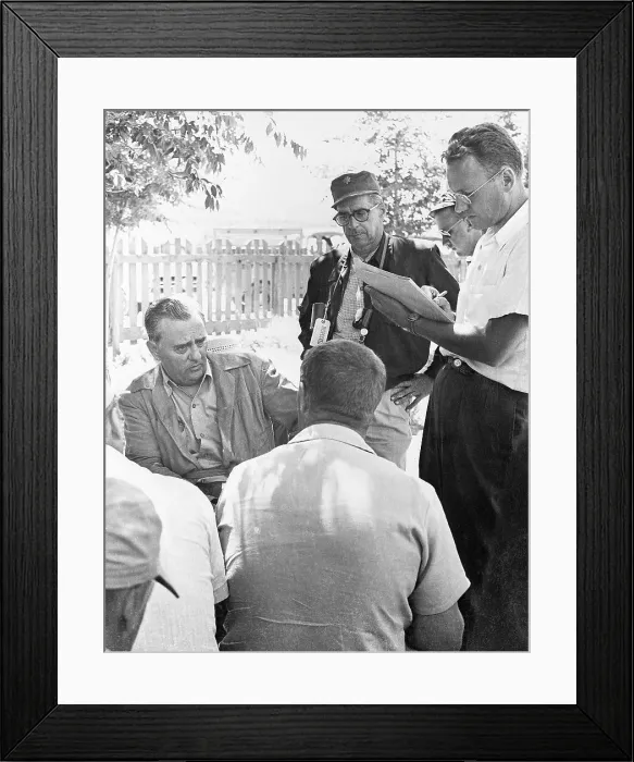 Framed Print : Reporters Being Briefed on Polygamist Cult Framed Print : Reporters Being Briefed on Polygamist Cult