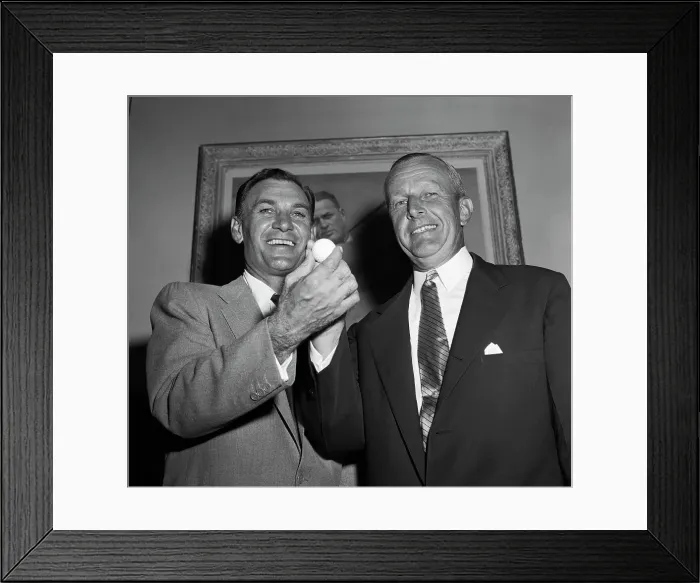 Framed Print : Ben Hogan Giving Ike Grainger Ball Framed Print : Ben Hogan Giving Ike Grainger Ball