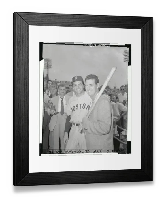 Framed Print : Ted Williams and Lou Boudreau Posing Together Framed Print : Ted Williams and Lou Boudreau Posing Together