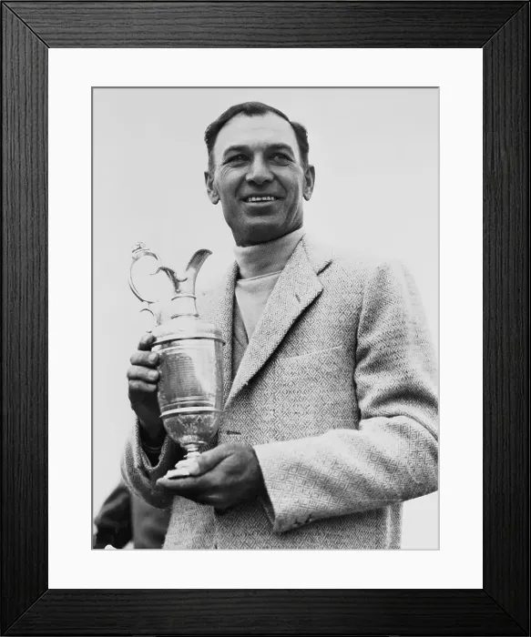 Framed Print : Ben Hogan Holding British Open Cup