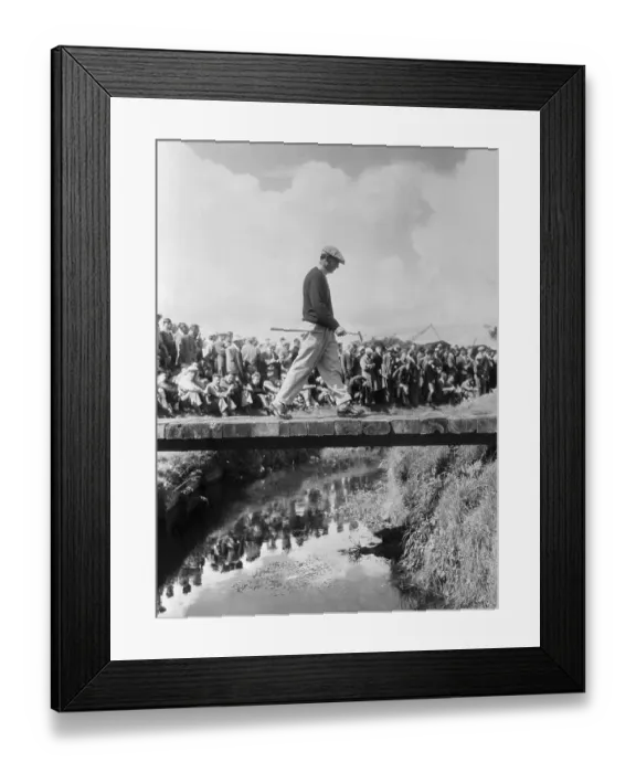 Framed Print : Ben Hogan Walking on Bridge Framed Print : Ben Hogan Walking on Bridge