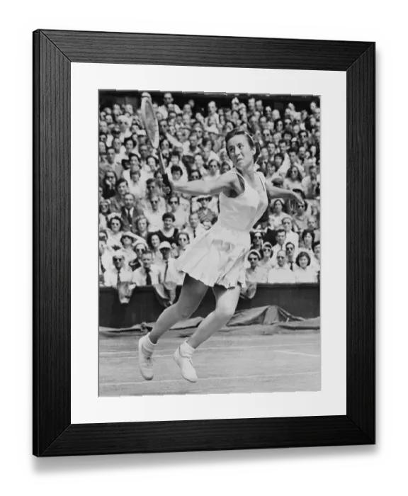 Framed Print : Maureen Connolly Plays A Shot In Tennis Framed Print : Maureen Connolly Plays A Shot In Tennis