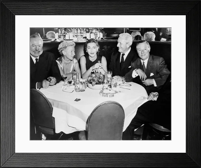 Framed Print : Ernest Hemingway and Friends at the Stork Club Framed Print : Ernest Hemingway and Friends at the Stork Club