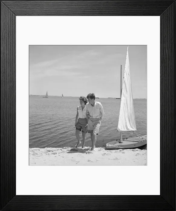 Framed Print : Jack And Jackie On The Beach Framed Print : Jack And Jackie On The Beach