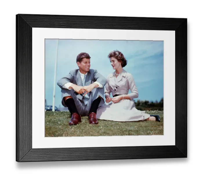 Framed Print : Jack Kennedy and Jacqueline Bouvier Framed Print : Jack Kennedy and Jacqueline Bouvier