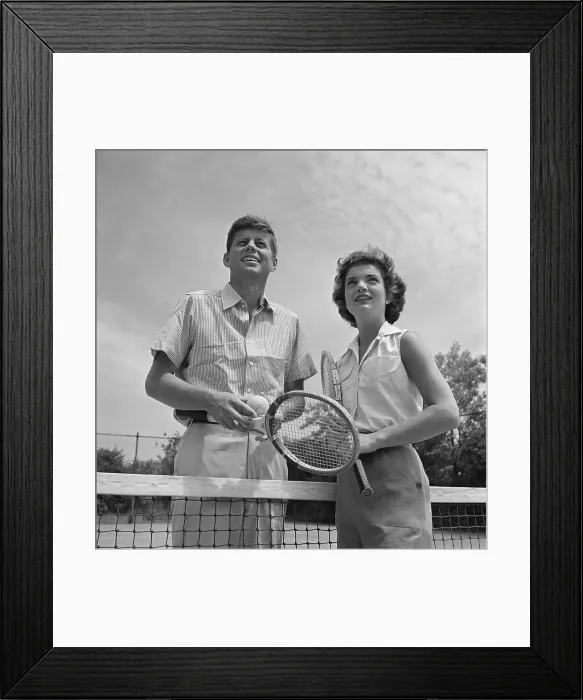 Framed Print : John F. Kennedy and Jacqueline Bouvier Framed Print : John F. Kennedy and Jacqueline Bouvier