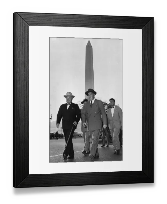 Framed Print : Harry Truman on Walk After Presidency