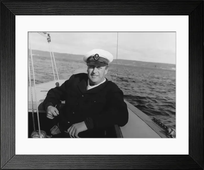 Framed Print : Prince Olav on Sailboat Framed Print : Prince Olav on Sailboat