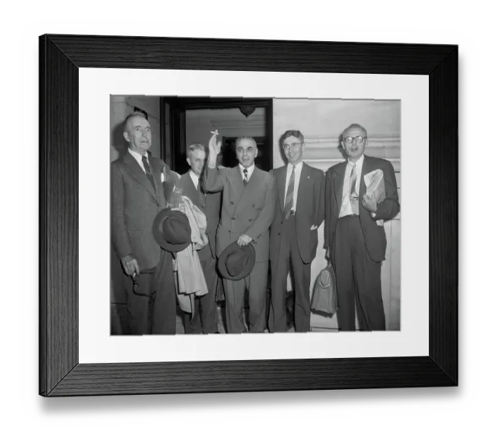 Framed Print : Attorneys Leaving Court Smiling Framed Print : Attorneys Leaving Court Smiling