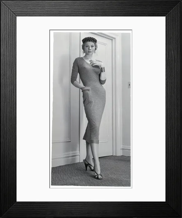 Framed Print : Woman Modelling Shoes, Cap Framed Print : Woman Modelling Shoes, Cap