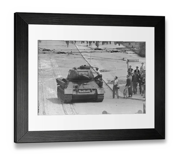 Framed Print : East Germans Confront Soviet Tanks Framed Print : East Germans Confront Soviet Tanks