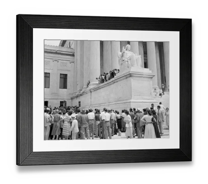 Framed Print : Crowd Outside of Supreme Court Building Framed Print : Crowd Outside of Supreme Court Building