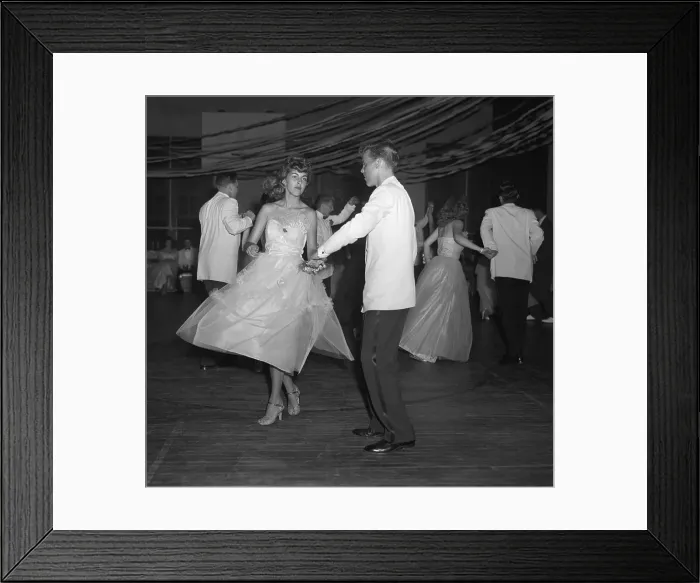 Framed Print : Teens Jitterbugging at Prom
