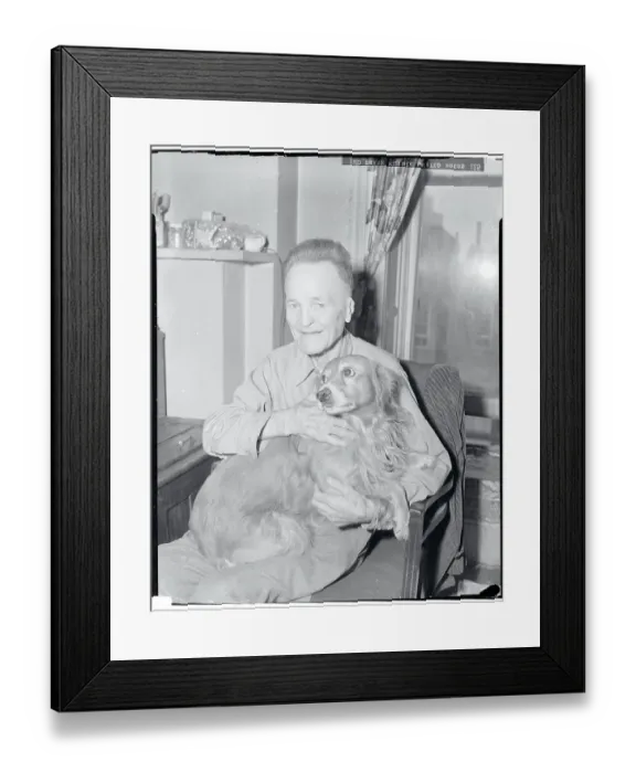 Framed Print : Battling Nelson Relaxing with His Dog Framed Print : Battling Nelson Relaxing with His Dog