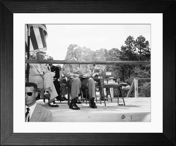 Framed Print : Eisenhower W / Mt. Rushmore In Background Framed Print : Eisenhower W / Mt. Rushmore In Background