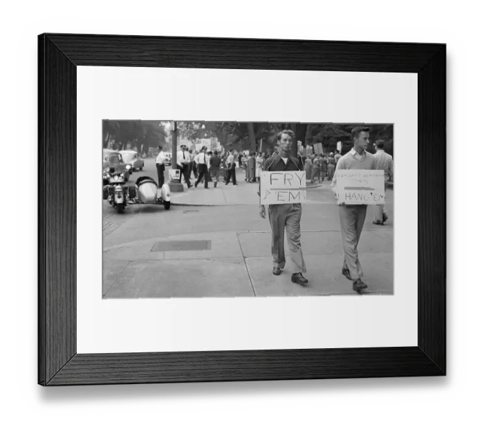 Framed Print : Two Pickets With Death Penalty Signs Framed Print : Two Pickets With Death Penalty Signs