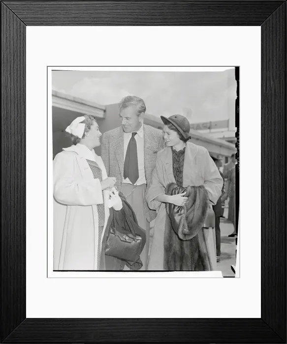 Framed Print : Gary Cooper and Family Framed Print : Gary Cooper and Family