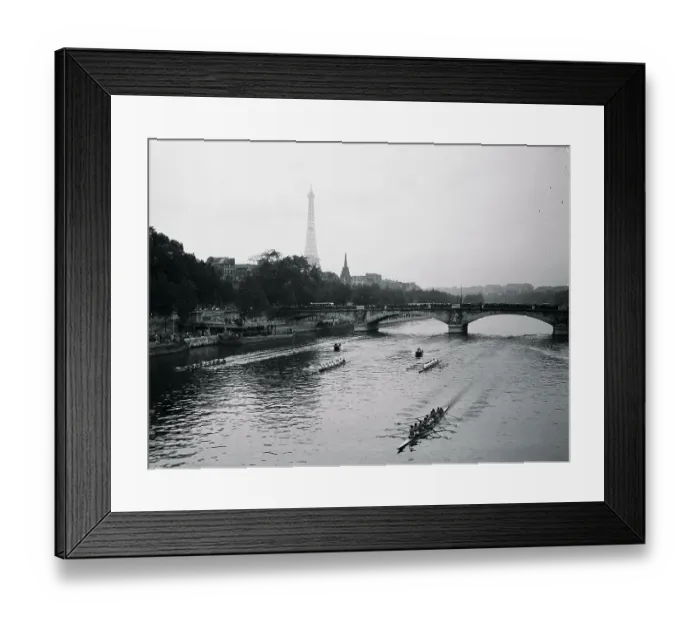 Framed Print : View of Rowing Race on Seine River Framed Print : View of Rowing Race on Seine River