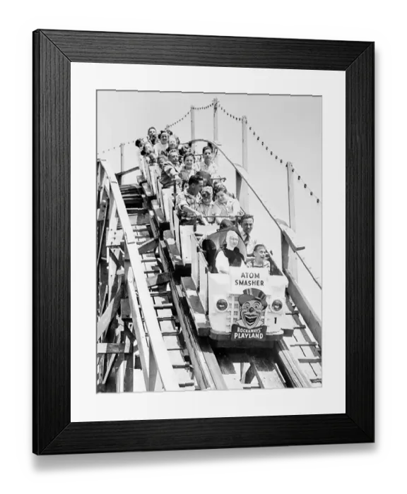 Framed Print : Nun with Her Blind Students Riding Roller Coaster Ride Framed Print : Nun with Her Blind Students Riding Roller Coaster Ride