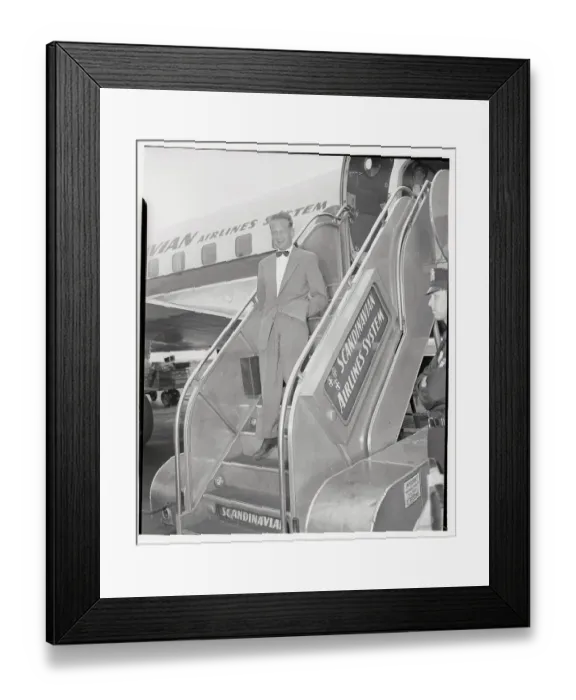 Framed Print : Dag Hammarskjold Walking off Plane Framed Print : Dag Hammarskjold Walking off Plane