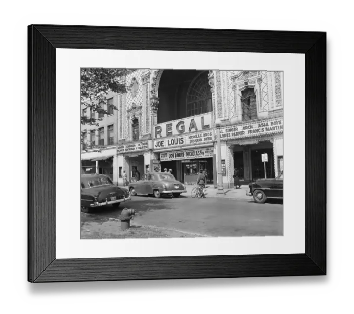 Framed Print : Autos and Main Attraction Signs Posted Outside Regal Theater Framed Print : Autos and Main Attraction Signs Posted Outside Regal Theater