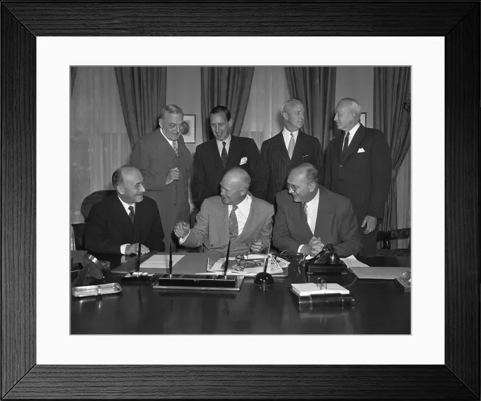 Framed Print : Coal and Steel Authority Leaders Framed Print : Coal and Steel Authority Leaders