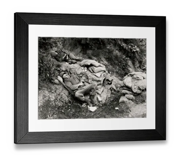 Framed Print : Soldiers Resting After Battle Framed Print : Soldiers Resting After Battle