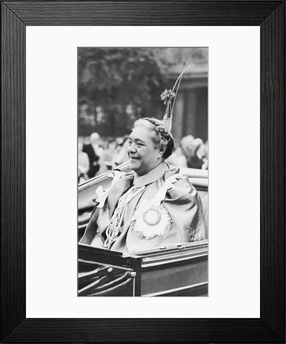Framed Print : Queen Salote of Tonga Framed Print : Queen Salote of Tonga