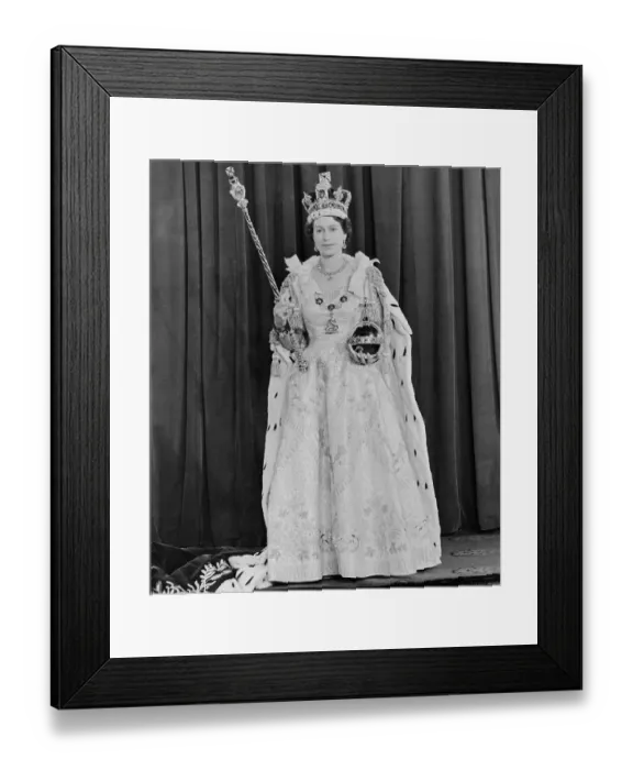 Framed Print : Queen Elizabeth II After Her Coronation Framed Print : Queen Elizabeth II After Her Coronation