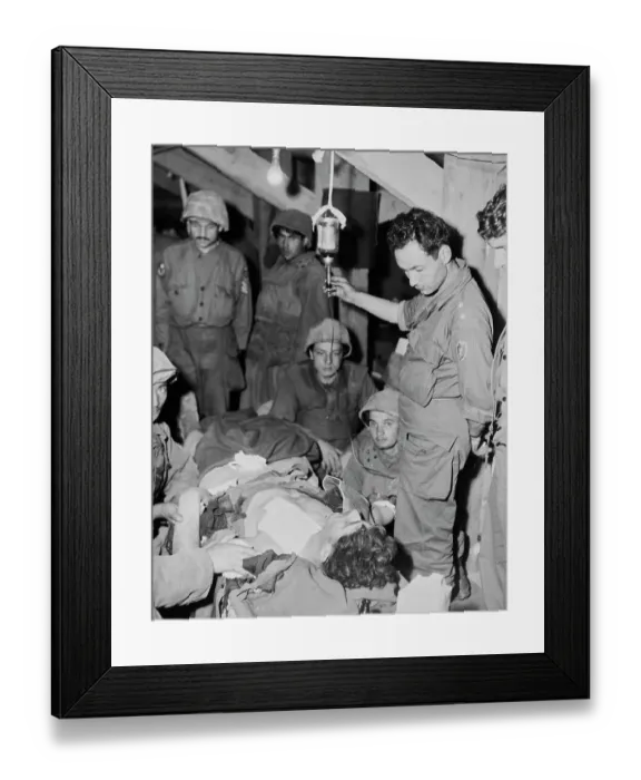 Framed Print : Soldier Receiving Transfusion Framed Print : Soldier Receiving Transfusion