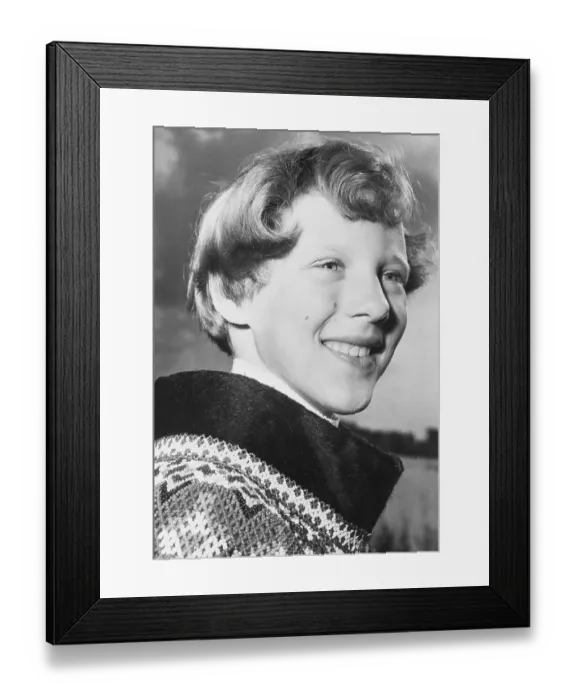 Framed Print : Denmark's Princess Margrethe, Aged 13 Framed Print : Denmark's Princess Margrethe, Aged 13