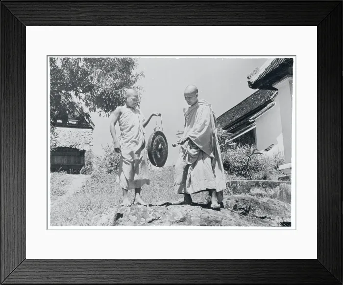 Framed Print : Buddhists Outside Their Temple Framed Print : Buddhists Outside Their Temple